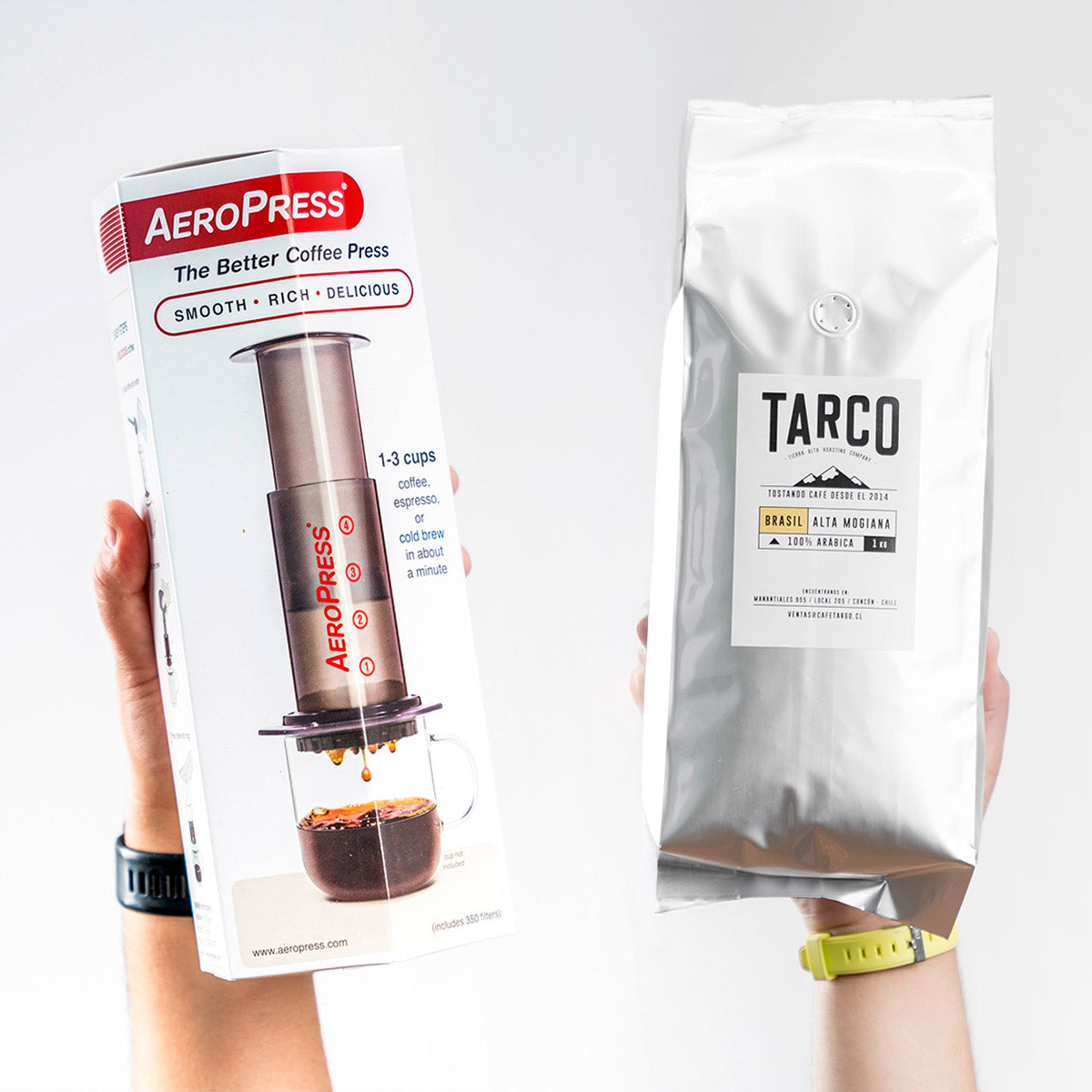 Pack "Aero-Pé" AeroPress + Café de Especialidad Brasil - Alta Mogiana