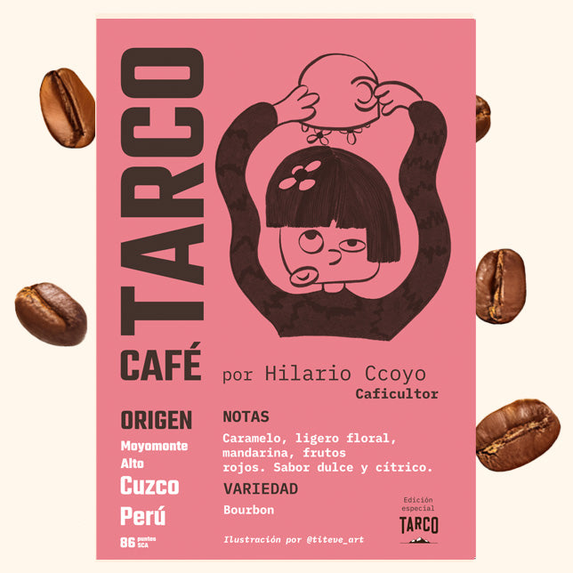 Etiqueta Café de Especialidad Cuzco Perú - Hilario Ccoyo