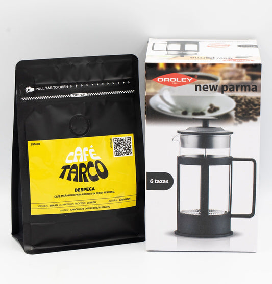 Nuevo Pack "Franchute" Prensa Francesa más Café de Especialidad Brasil - Alta mogiana