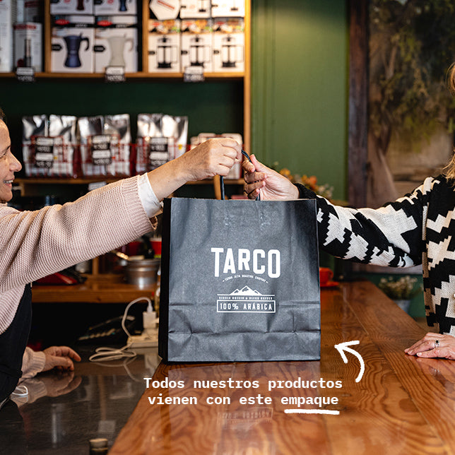 empaque para cafés y accesorios café Tarco