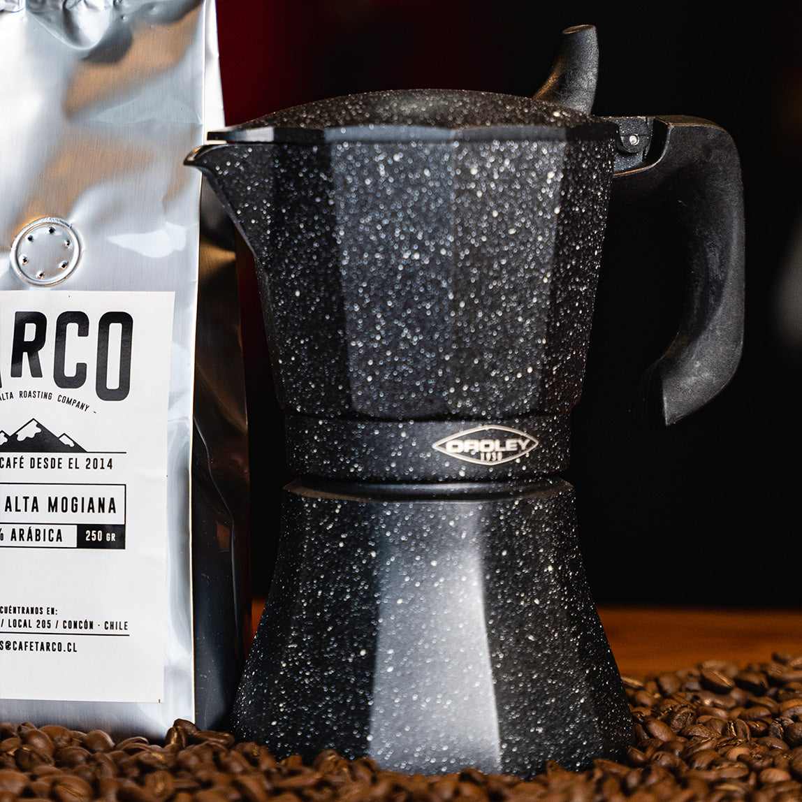 Pack "Vibraletti" Cafetera Italiana más Café de Especialidad Brasil - Alta Mogiana