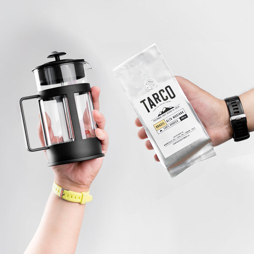 Nuevo Pack "Franchute" Prensa Francesa más Café de Especialidad Brasil - Alta mogiana