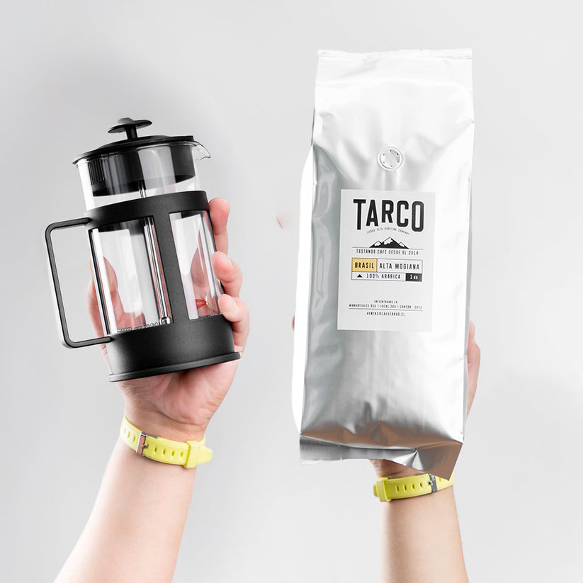 Nuevo Pack "Franchute" Prensa Francesa más Café de Especialidad Brasil - Alta mogiana