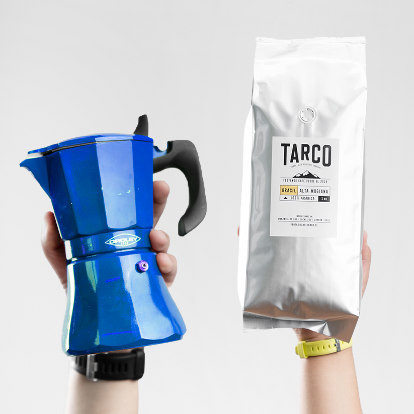 Nuevo Pack "Vibraletti" Cafetera Italiana más Café de Especialidad Brasil - Alta Mogiana