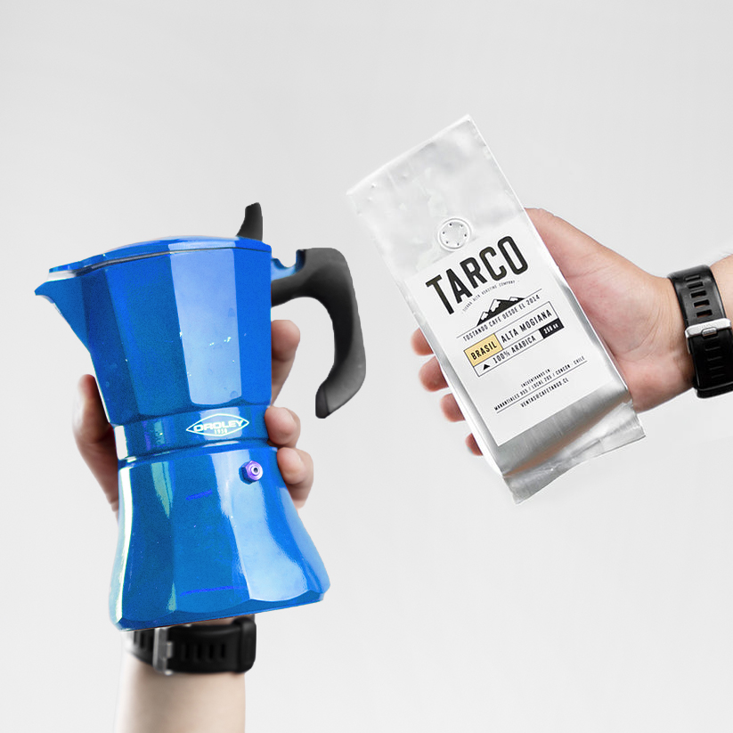 Nuevo Pack "Vibraletti" Cafetera Italiana más Café de Especialidad Brasil - Alta Mogiana