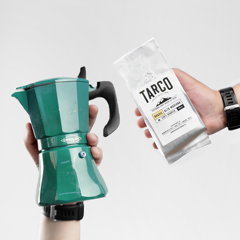 Nuevo Pack "Vibraletti" Cafetera Italiana más Café de Especialidad Brasil - Alta Mogiana