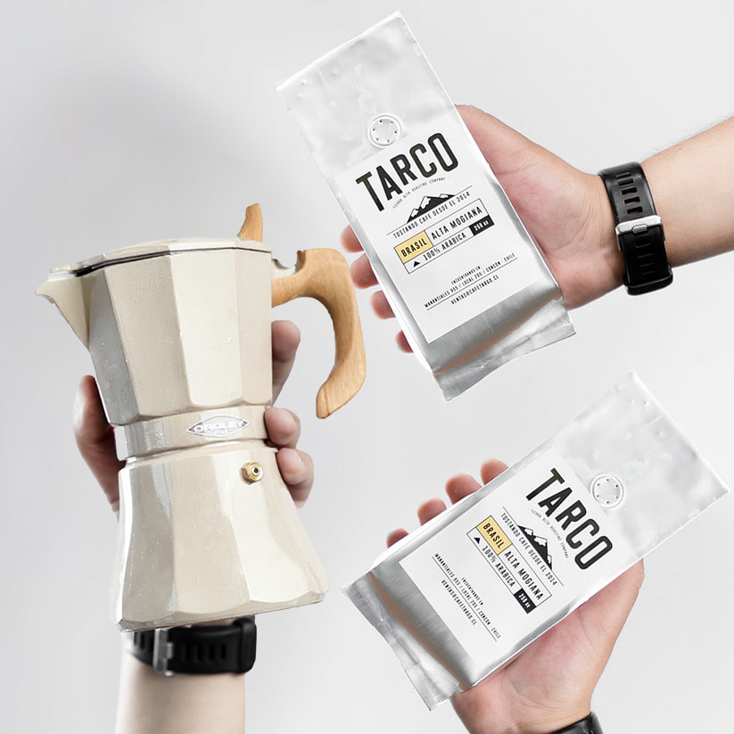 Pack "Vibraletti" Cafetera Italiana más Café de Especialidad Brasil - Alta Mogiana